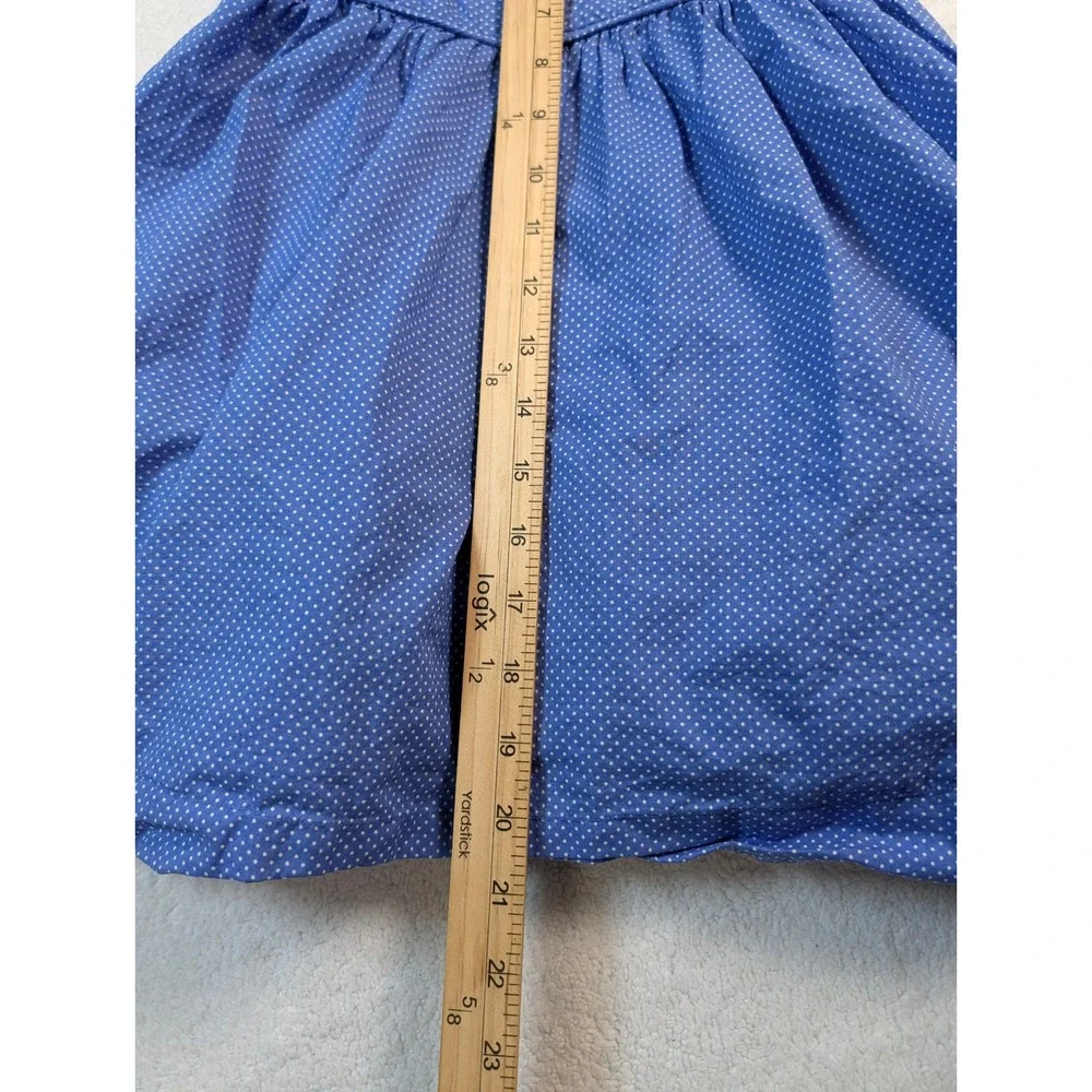 Janie and Jack Girls Blue Polka Dot Ruffle Sleeve Fit & Flare Dress Size 4